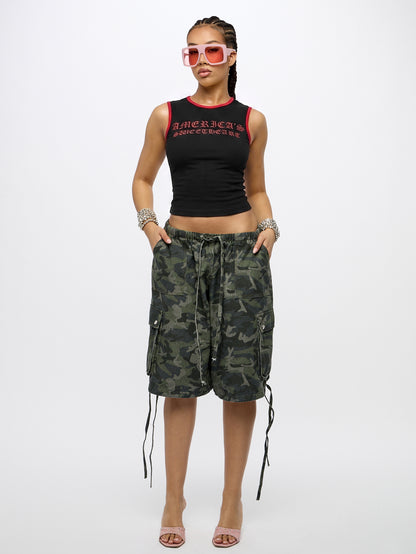 Orangina SumWon Black with Red Trim crop tank, product photo 3