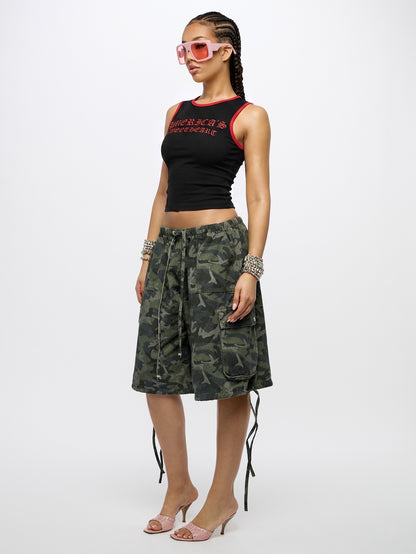 Orangina SumWon Black with Red Trim crop tank, product photo 4