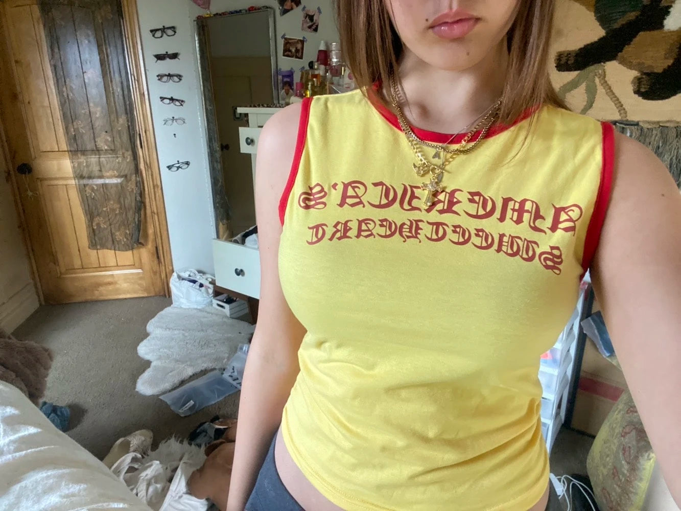 Authentic SHEIN shopper review photo of the Orangina SumWon crop tank, review photo 1