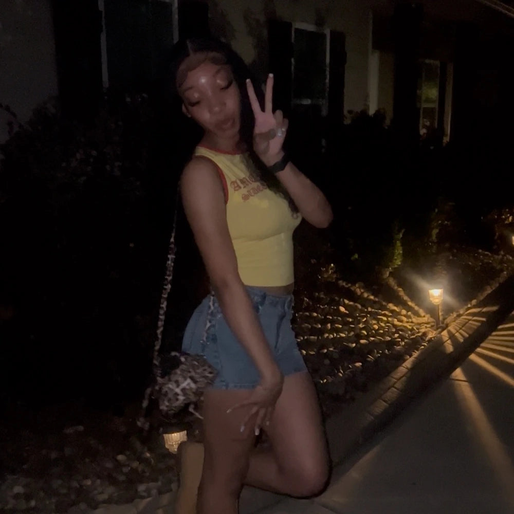 Authentic SHEIN shopper review photo of the Orangina SumWon crop tank, review photo 3