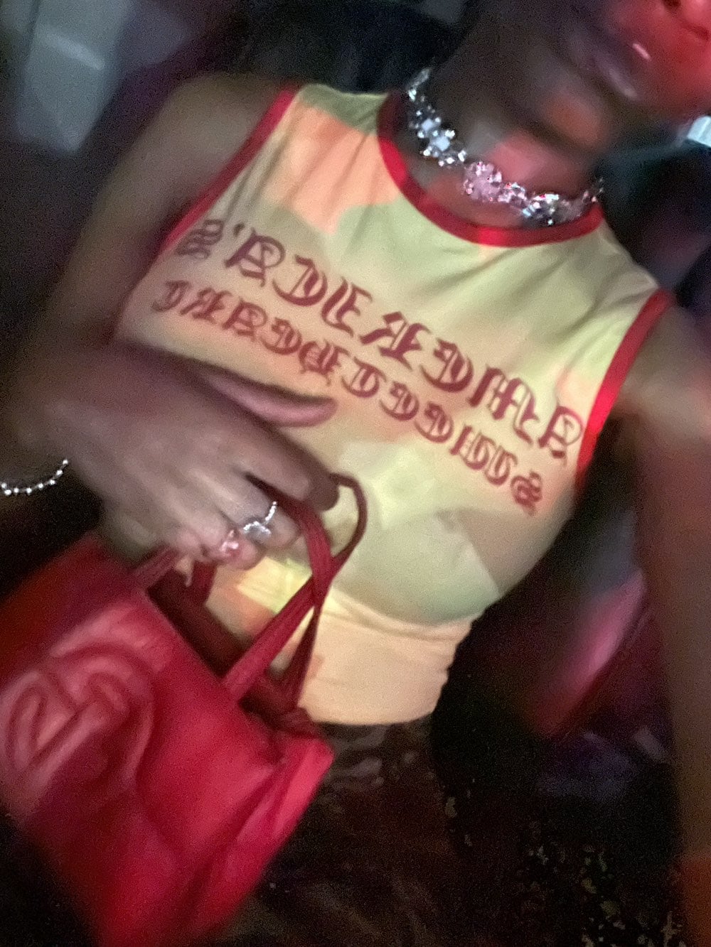 Authentic SHEIN shopper review photo of the Orangina SumWon crop tank, review photo 4